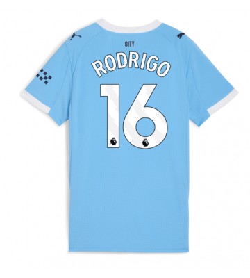 Manchester City Rodri Hernandez #16 Hjemmebanetrøje Dame 2025-26 Kortærmet